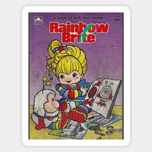 80s Rainbow Brite Study Distressed Sticker